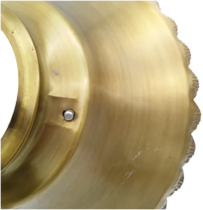 Vintage Messing Hängelampe in Gold mit Charakter - Dekoratives Unikat - Bild 4