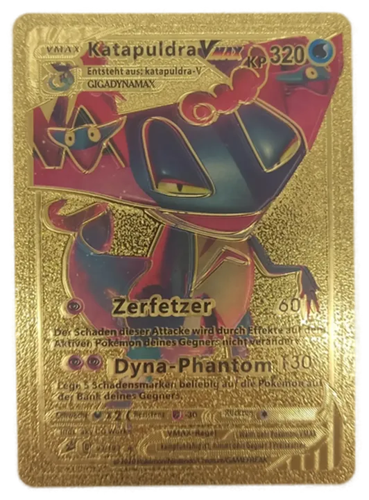  Pokémon Sammelkarte Goldfolie Katapuldra Vmax - Bild 1