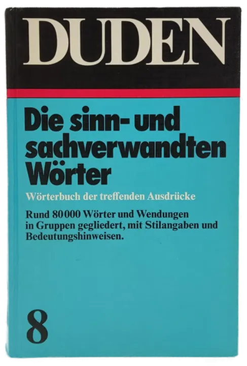 Buch Duden - Die sinn-und sachverwandten Wörter  - Bild 1