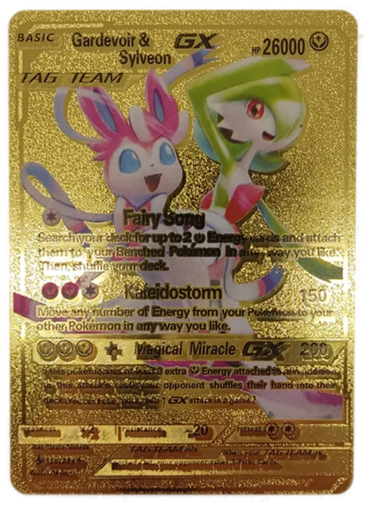 Pokémon Sammelkarte Goldfolie Basic Gardevoir & Sylveon GX - Bild 1