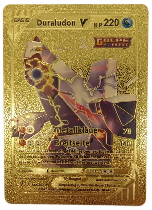 Pokémon Sammelkarte Goldfolie Basis Duraludon V - Bild 1