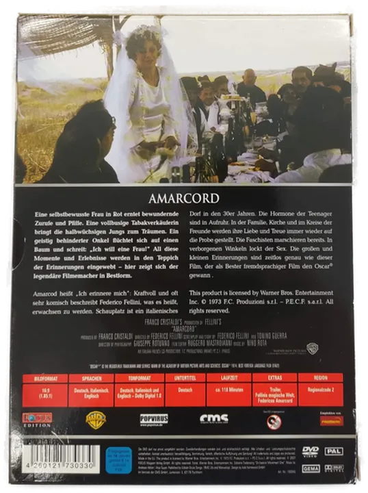 DVD - Amarcord - Federico Fellini - Focus Edition - Bild 2