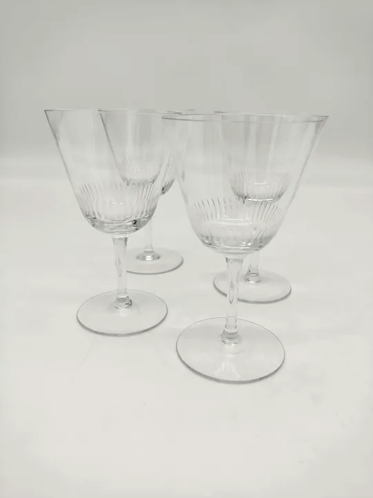 Mid-Century Weingläser geschliffen - 4 Stück - Bild 5