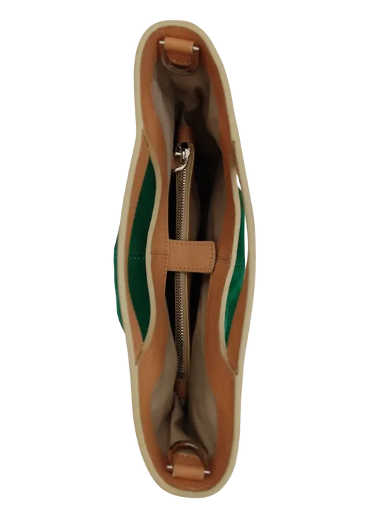 Max V. Kœnig Damen Handtasche, grün/creme - klein - Bild 3