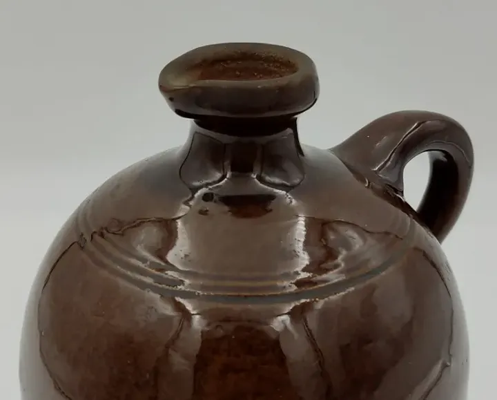 bauchige Vase aus Keramik braun  - Bild 3