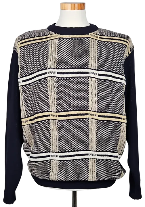 Tramt Exclusiv Vintage Herren Strickpullover, marine - Gr. M  - Bild 1