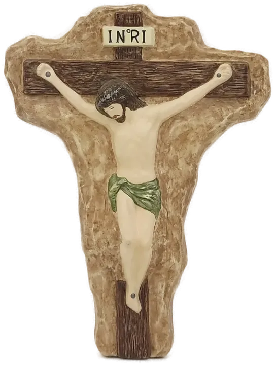 Jesus am Kreuz aus Keramik  - Bild 4