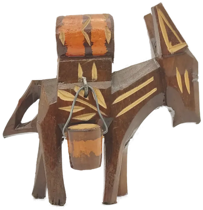 Dekofgur Esel aus Holz braun  - Bild 1