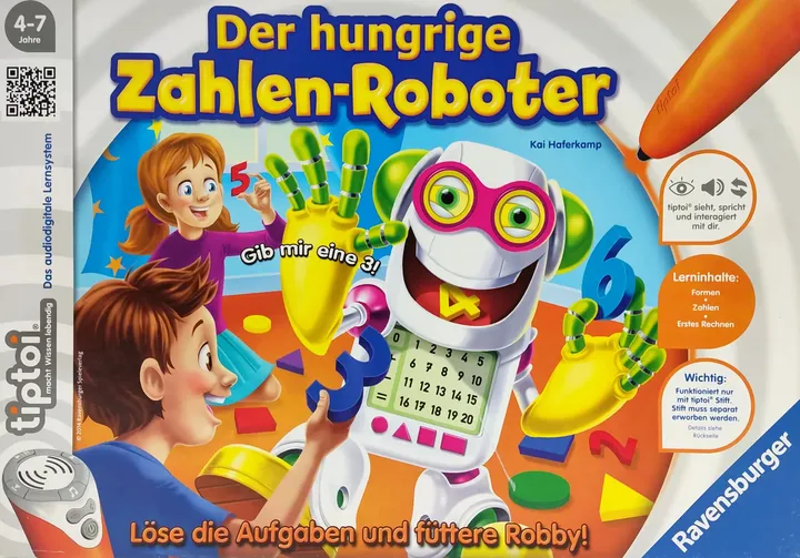 tiptoi® Der hungrige Zahlen-Roboter - Lernspiel - Ravensburger  - Bild 1