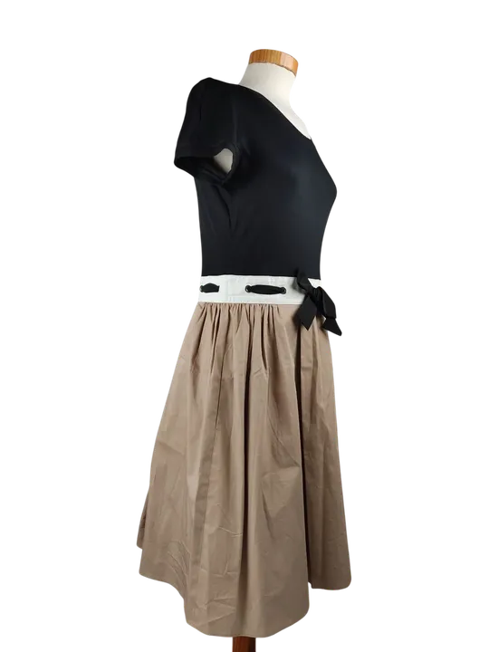 PAULE KA Damen Midikleid, schwarz/beige - Gr. 40/L - Bild 3