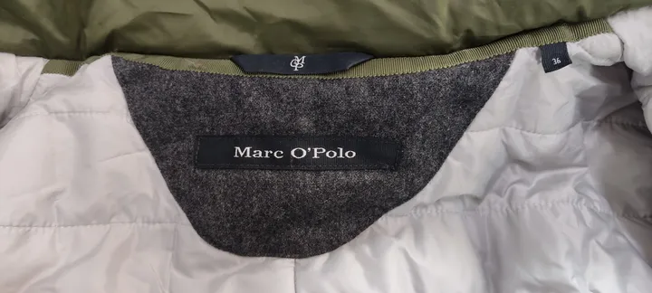 Marc O'Polo Damenparka mit Webpelz in olivgrün, Größe 36 - Bild 4