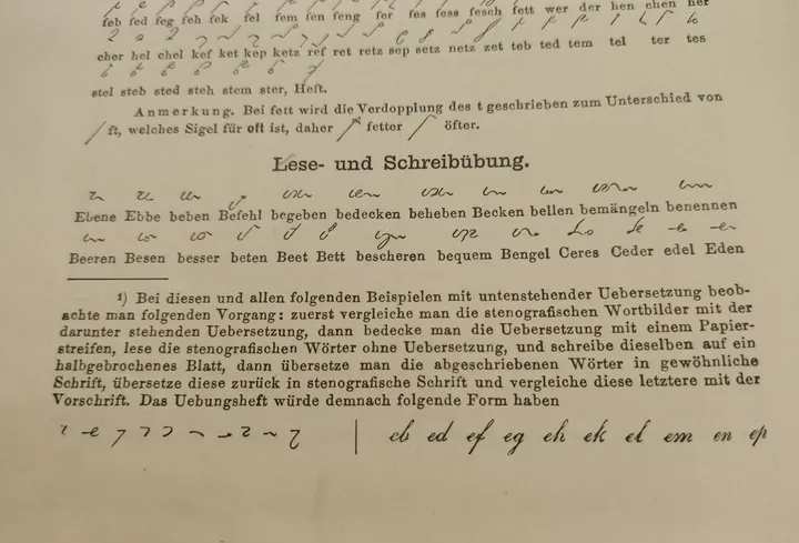 Rarität / Sammlerstück: Stenografische Unterrichts-Briefe für das Selbststudium der Stenografie - Carl Faulmann - Bild 3