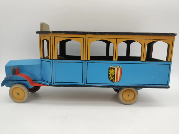 Vintage Holzbus und Straßenbahn per Hand gefertigt  - Bild 4