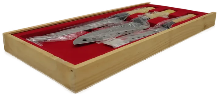 3 Messer - SBS Inox Rostfrei Messerset in Holzbox neu - Bild 3