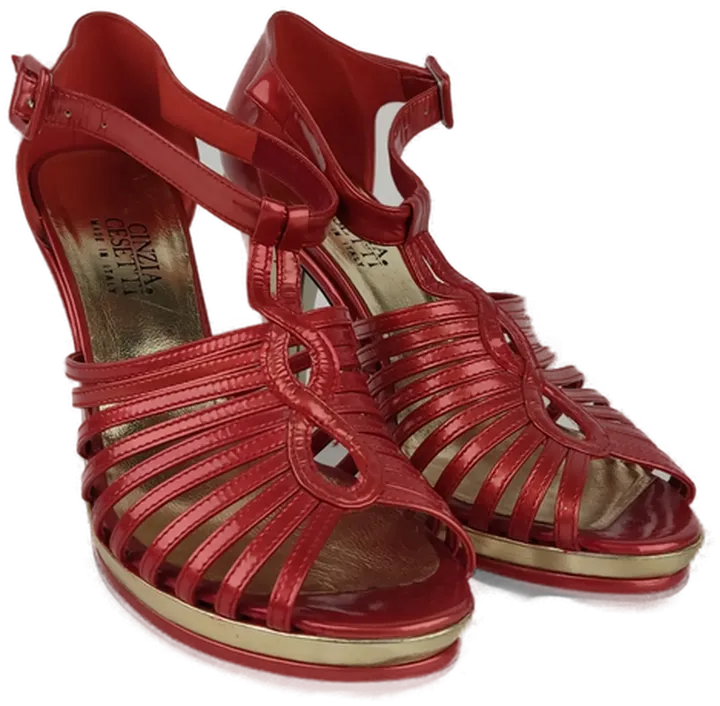 FIORANGELO High Heels metallic-rot made in Italy - Bild 1