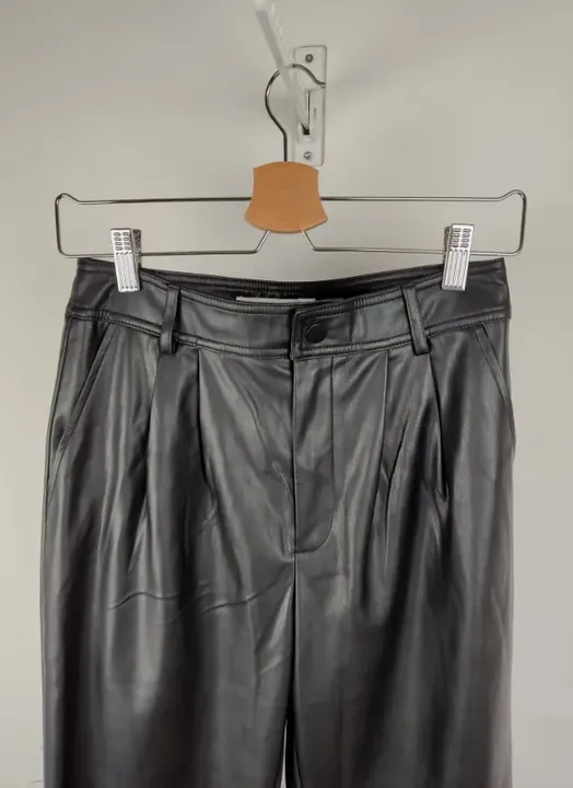 Mango Damen Kunstleder-Hose schwarz - S/36 - Bild 5