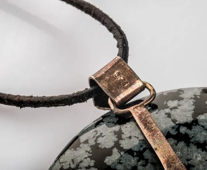 Halskette Schneeflocken Obsidian - Bild 2