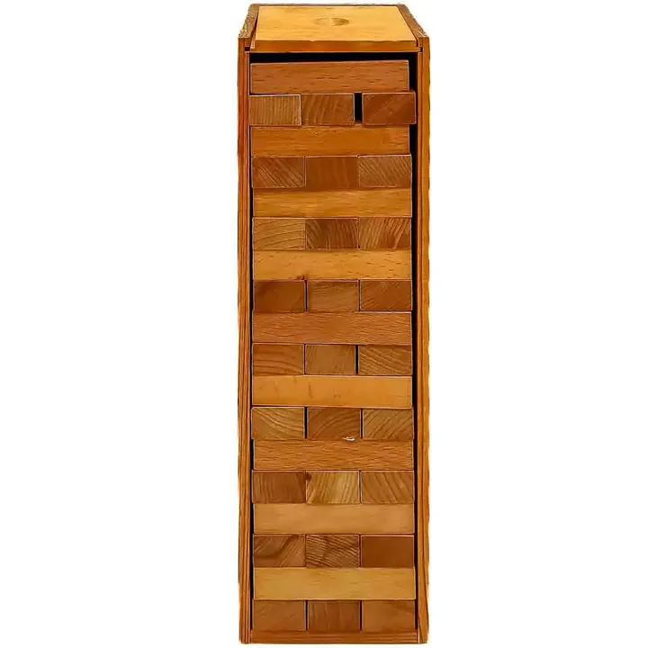 Janga/Goki Geschicklichkeitsspiel Wackelturm in Holz Box / Holzspielzeug - Bild 1