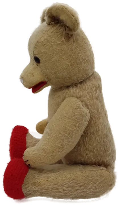 Teddybär Stofftier in braun-rot, Höhe 48cm - Bild 3