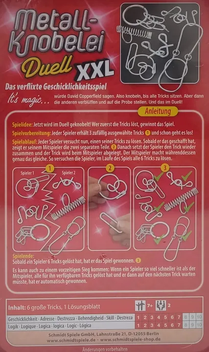 Metall-Knobelei Duell XXL - Gesellschaftsspiel, Schmidt  - Bild 2