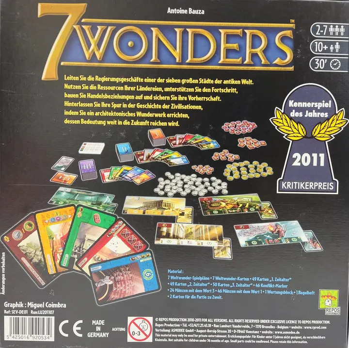 7 Wonders - Gesellschaftsspiel, Repos  - Bild 2