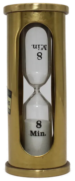 SKS Design Eieruhr – Sanduhr 8 Min – massiv Messing – Vintage Deko - Bild 1