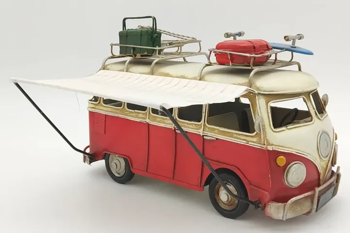 Deko VW Camping Bulli aus Blech - 27cm lang, 15cm hoch  - Bild 2
