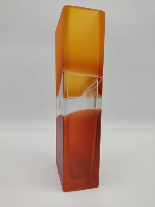 Lead Crystal Tischvase in orange - Bild 3