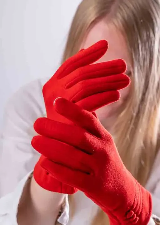 Handschuhe rot mit Handy Touch - Bild 1