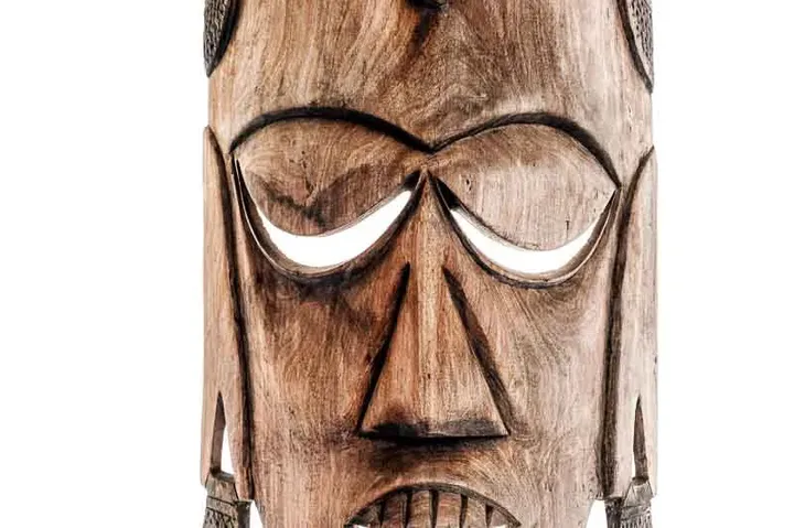 Afrikanische Holzmaske Wandbehang 66 cm - Bild 3
