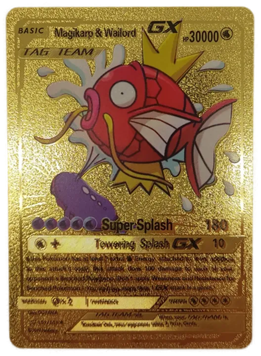 Pokémon Sammelkarte Goldfolie Basic Magikarp & Wailord GX - Bild 1