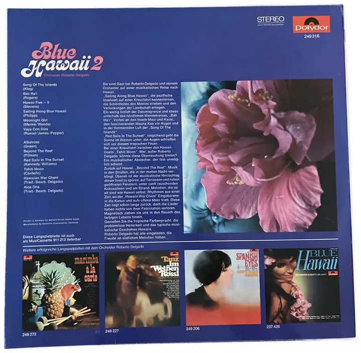 LP - Orchestra Roberto Delgado - Blue Hawaii 2 - Bild 2