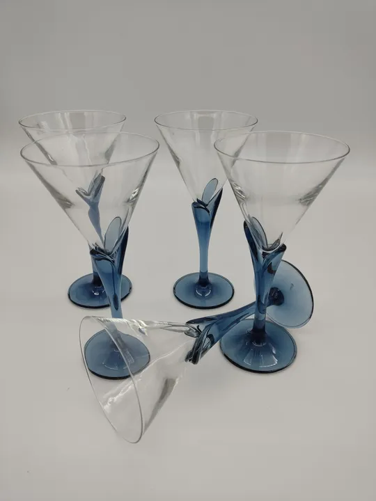 Set mit 10 wunderschönen Vintage-Martinigläsern von Florian Bleu aus der Light and Music-Serie von Luigi Bormioli, Italien, 1980er Jahre  - Bild 1
