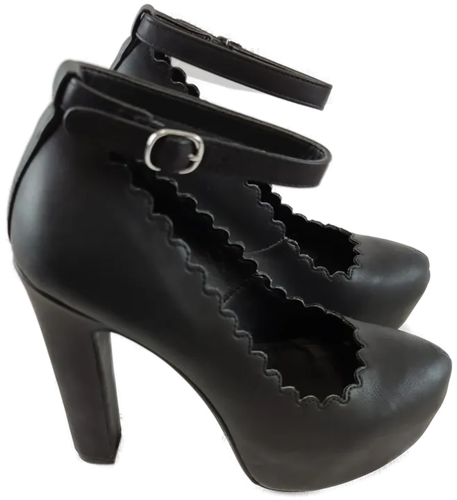 Schwarze Plateau High Heels  - Bild 3