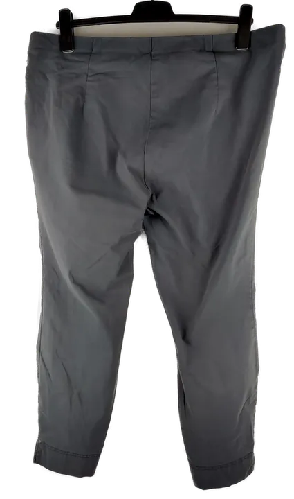 Stretchhose 'C&A', mit Gummizugbund und Zipp, grau mit Ziernähten, Größe 52 - Bild 3