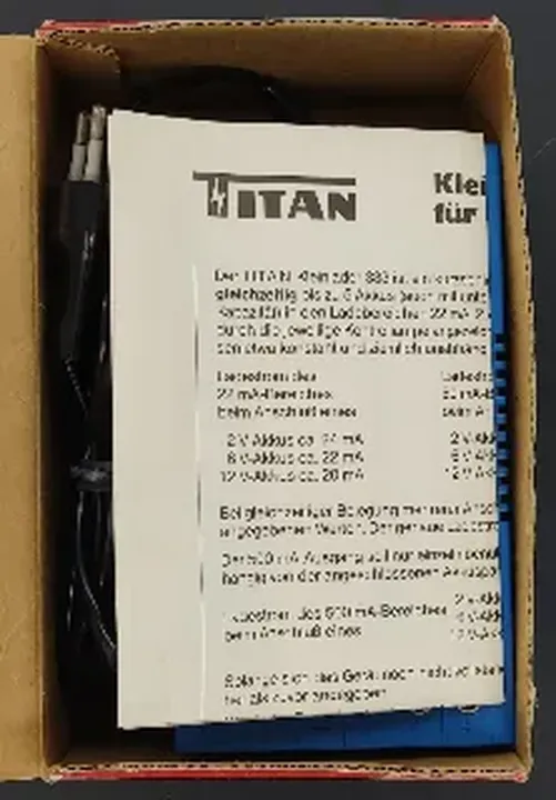 Titan Kleinladegerät 333 im original Karton mit Beschreibung - Bild 2