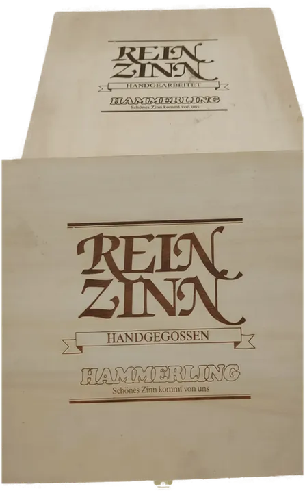 Zinnset echte Handarbeit originalverpackt 1 Krug, 6 Becher - Bild 4