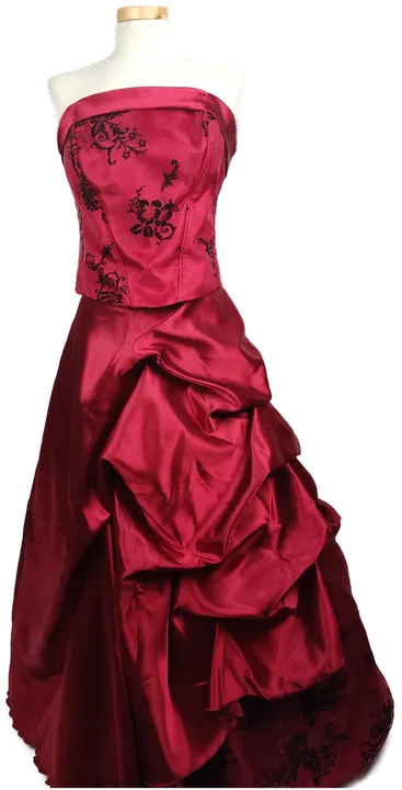 An-Mar Abendkleid maxi rot/schwarz - XL/42 - Bild 4