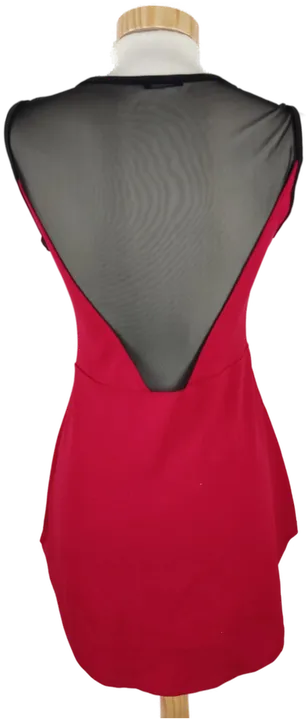 Damen Longshirt, Rot mit schwarzem Tüll-Einsatz, Gr. S - Bild 2