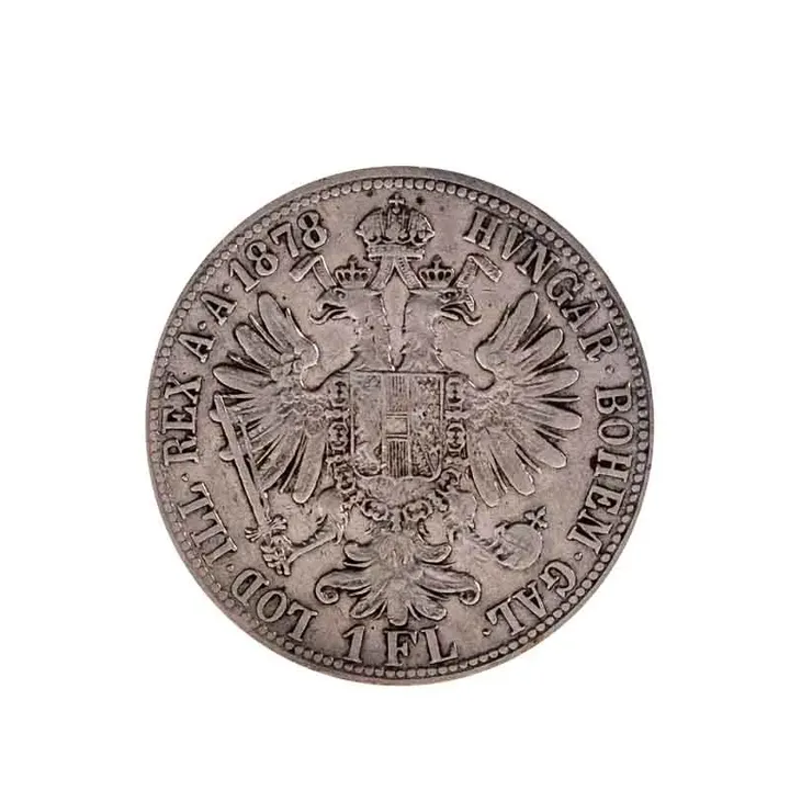 Münze 1 Gulden 1878 Österreich - Bild 3