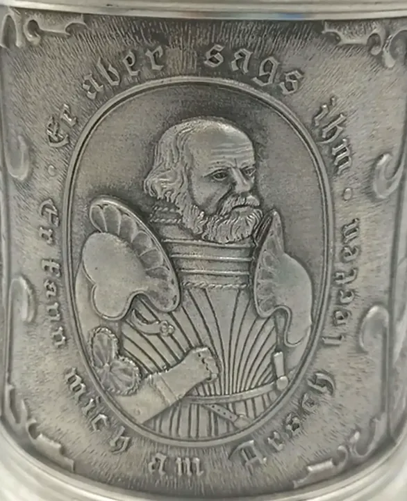 Zinnkrug mit Deckel - Götz von Berlichingen - Bild 6