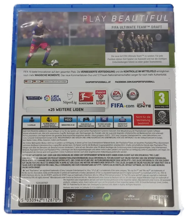 Playstation Sony PS4 Spiel EA Sports FIFA 16  - Bild 2