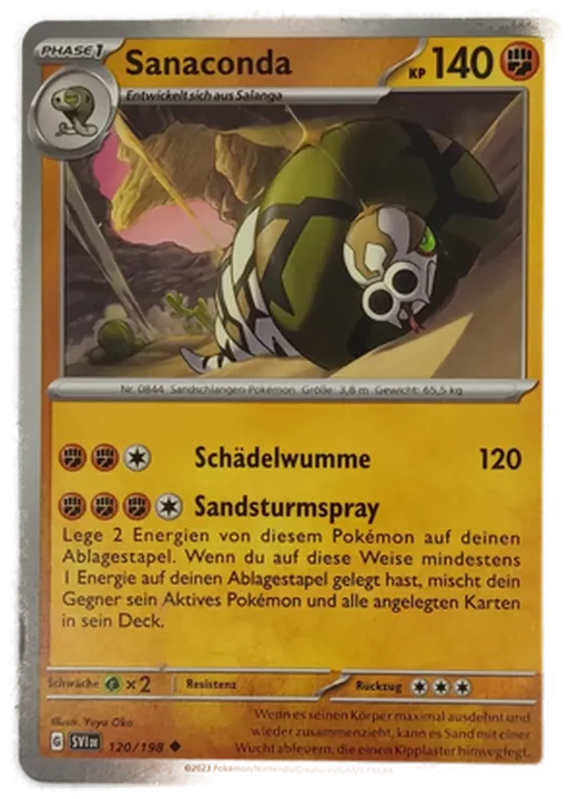  Pokémon Sammelkarte Sanaconda Phase 1 - Bild 1