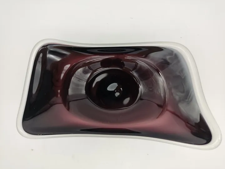 Vintage-Glasschale von Sulo Grönberg - Weinroter Farbverlauf - Bild 3