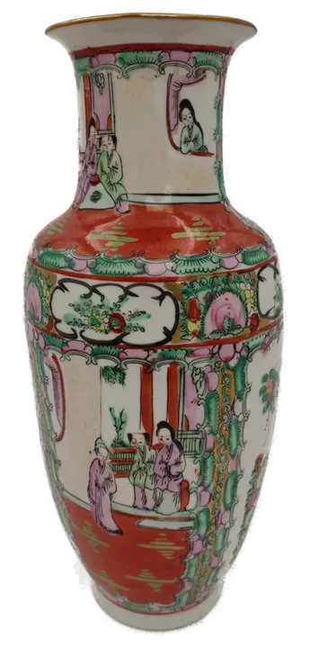 Chinesische Vase Familie Rose - 32cm  - Bild 4