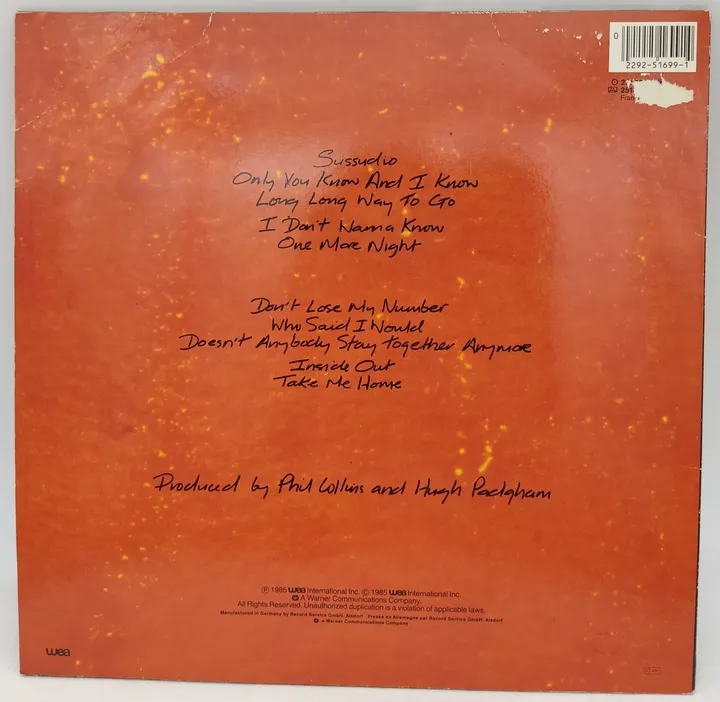 Langspielplatte - Phil Collins - No Jacket Required - Bild 2