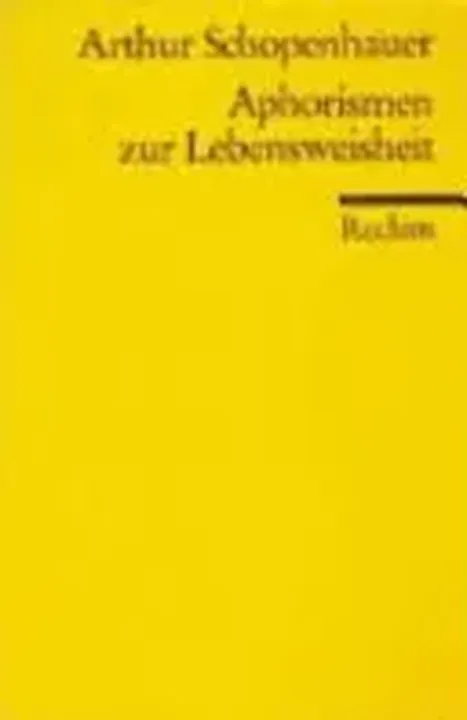 Aphorismen zur Lebensweisheit - Arthur Schopenhauer,Arthur Hübscher - Bild 1