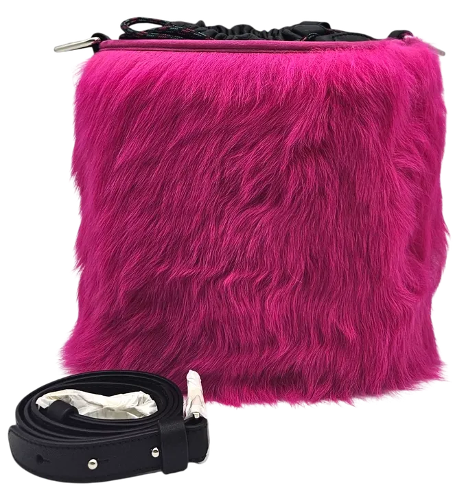 Max V. Kœnig Damen Handtasche, pink/grün - plüsch - klein - Bild 2