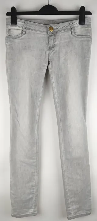 Jeans 'Tally Weijl', lang mit Stretch, hellgrau mit Taschen, Größe S/36 - Bild 1