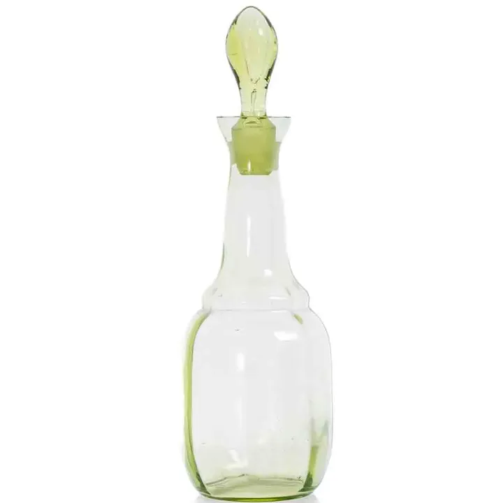 Glas Flasche mit Stöpsel Grün ca 21cm Öl/Essig - Bild 1